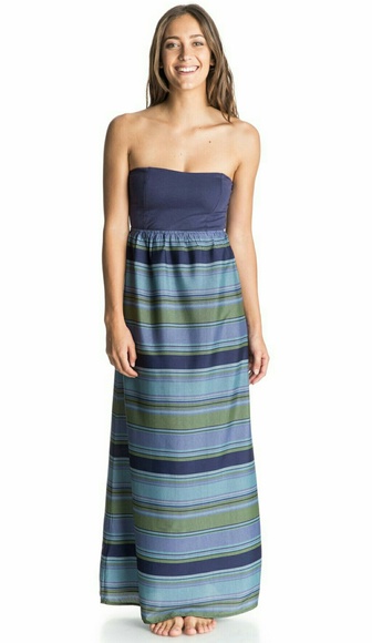🆕Roxy Womens Viewed Maxi Strapless Dress NWT - Picture 3 of 5